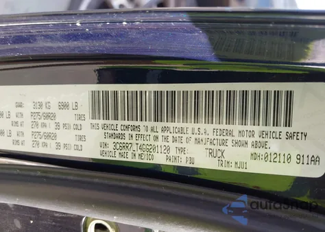 2016 Ram 1500 Big Horn z USA, uszkodzony, nr VIN 3C6RR7LT4GG201120